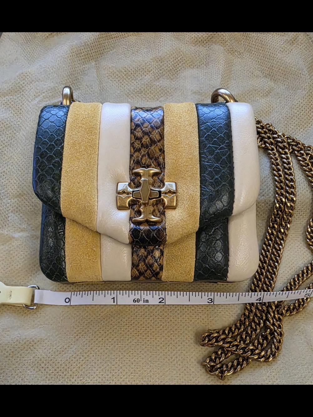 Tory Burch Kira Exotic Stripe Nano Bag